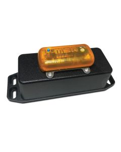 Transport-Datenloggger MSR175 mit zwei Beschleunigungssensoren, Temperatur-, Feuchte-, Druck- und Lichtsensoren, wechselbare Batterie.
